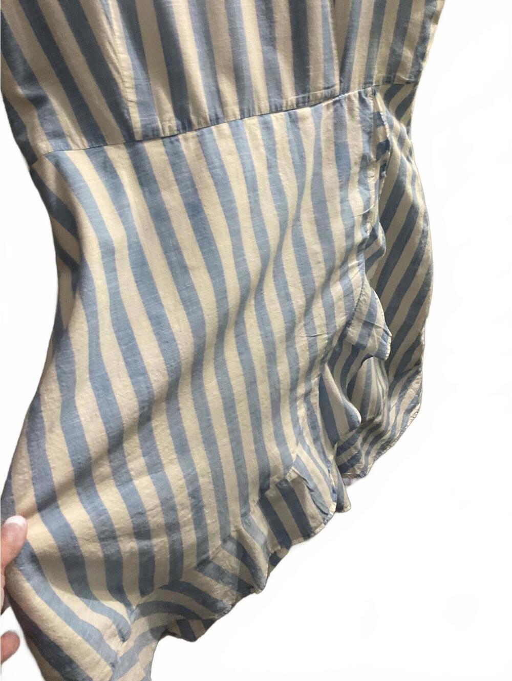 J. Crew Blue and White Striped Midi Dress - Picture 4 of 9